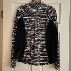 **3 for $20!!** Tek Gear DryTek Workout Pullover Mesh Black Grey Large